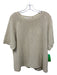 The Upside Size Medium Beige Cotton Short Sleeve Open Knit Drop Sleeve Sweater Beige / Medium