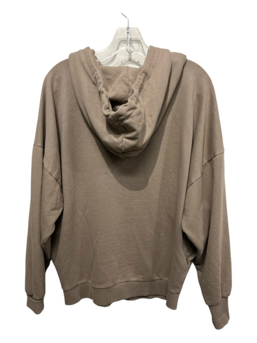 Lune Active Size S Tan Cotton Side Pockets Full ZIp Drawstring Hooded Jacket Tan / S