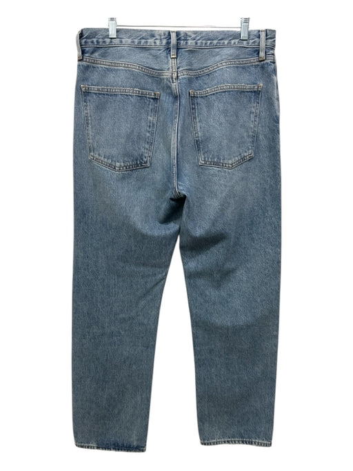Agolde Size 31 Medium Wash Cotton High Rise Whiskering Straight Leg Jeans Medium Wash / 31