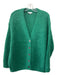 Rebecca Taylor Size M/L Green Mohair Blend Solid Button Front Cardigan Sweater Green / M/L