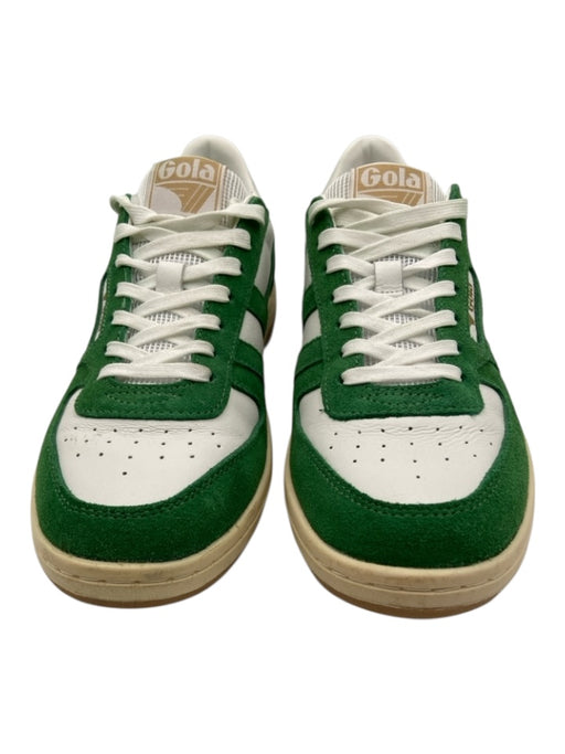 Gola Shoe Size 8.5 Green & White Leather Suede lace up Sneaker Shoes Green & White / 8.5