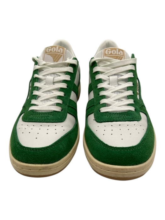 Gola Shoe Size 8.5 Green & White Leather Suede lace up Sneaker Shoes Green & White / 8.5