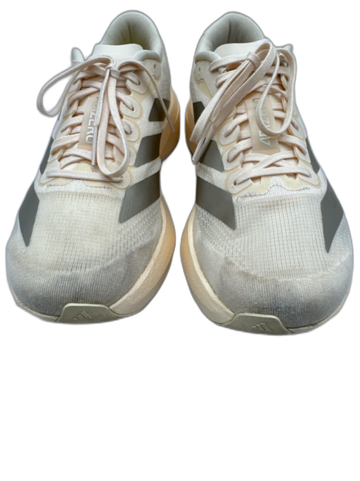Adidas Shoe Size 8.5 Cream & Gray textile upper Mesh Low Top Lace Up Sneakers Cream & Gray / 8.5