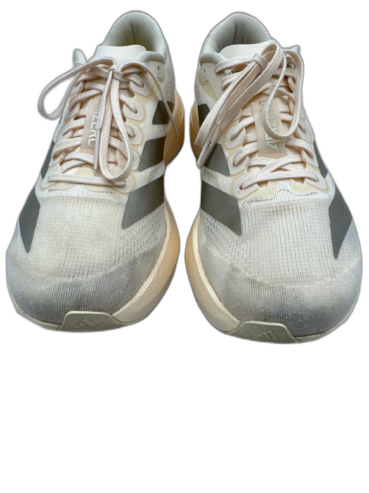 Adidas Shoe Size 8.5 Cream & Gray textile upper Mesh Low Top Lace Up Sneakers Cream & Gray / 8.5