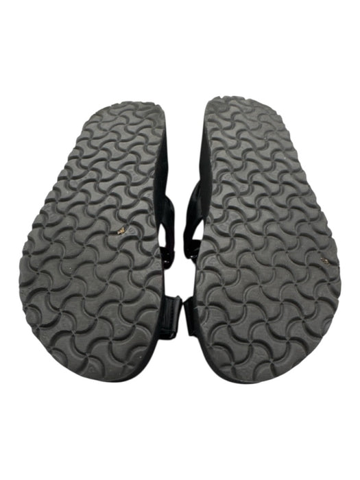 Papillio Birkenstock Shoe Size 40 Black Leather puffy Velcro Slingback Sandals Black / 40