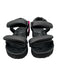 Papillio Birkenstock Shoe Size 40 Black Leather puffy Velcro Slingback Sandals Black / 40