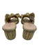 Loeffler Randall Shoe Size 9 Gold textile upper Metallic Accordion Pleat Sandals Gold / 9