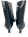 Madewell Shoe Size 8.5 Black Leather Back Zip Chisel Toe Kitten Heel Boots Black / 8.5