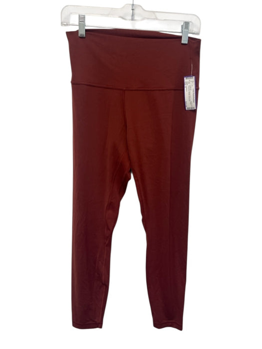 Lululemon Size 8 Brick Red Missing Fabric Tag Elastic Waistband Leggings Brick Red / 8