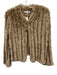 heartloom Size S Beige Rex Rabbit Long Sleeve Striped Hook & Eye Cardigan Beige / S