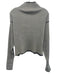 Varley Size Medium Gray & Black Viscose Blend Long Sleeve Ribbed Sweater Gray & Black / Medium