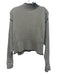 Varley Size Medium Gray & Black Viscose Blend Long Sleeve Ribbed Sweater Gray & Black / Medium