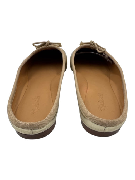 Madewell Shoe Size 8.5 Gold Leather Upper Round Toe Bow Detail Mule Flats Gold / 8.5