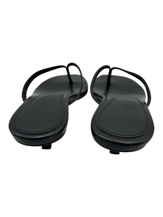 Madewell Shoe Size 9 Black Leather Upper Square Toe Thong Mule Sandals Black / 9