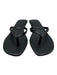 Madewell Shoe Size 9 Black Leather Upper Square Toe Thong Mule Sandals Black / 9