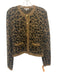 J. Crew Size L Brown & Black Alpaca Blend Leopard Print Knit Cardigan Sweater Brown & Black / L