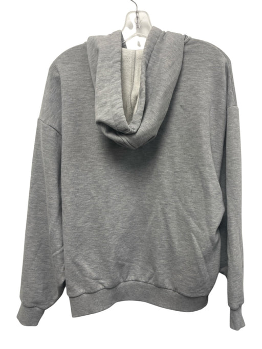Alo Size Est L Gray Missing Fabric Tag Heathered Zip Front Hoodie Jacket Gray / Est L