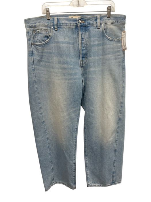 Madewell Size 32 Light Wash Cotton Denim High Rise Button Fly Barrel Leg Jeans Light Wash / 32