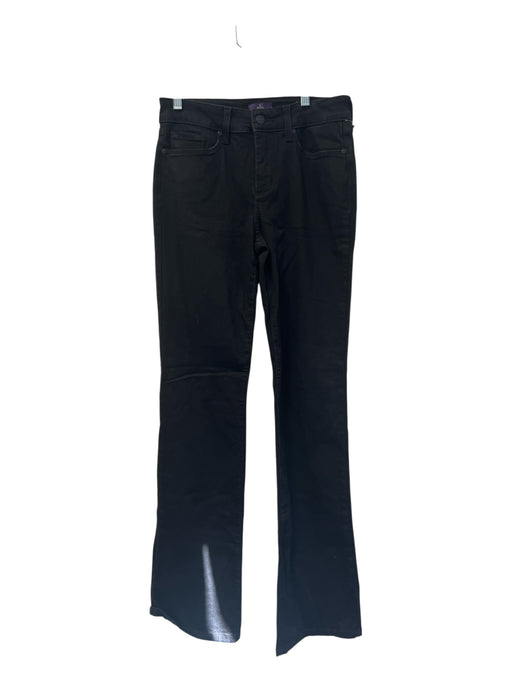 NYDJ Size 4 Black Viscose Blend 5 Pocket High Rise Boot Cut Zip Fly Pants Black / 4