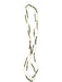 No Brand Silver & Black Beads & Metal Long No Clasp Necklace Silver & Black