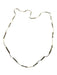 No Brand Silver & Black Beads & Metal Long No Clasp Necklace Silver & Black