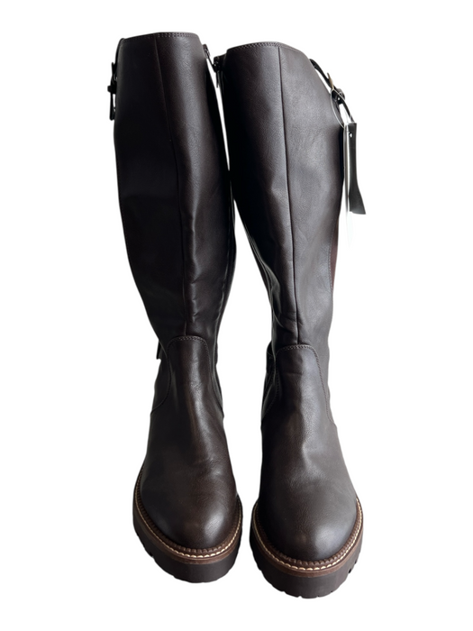 Nordstrom Rack Shoe Size 8 Brown Manmade Material Round Toe Side Zip Boots Brown / 8