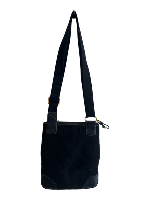 Juicy Couture Black Terry Cloth Gold hardware Zip Close adustable straps Bag Black / S
