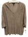 Eileen Fisher Size S Beige Brown Linen Long Sleeve Knit V Neck Top Beige Brown / S
