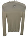Jessie Liu Size S White Acrylic Blend Long Sleeve Ribbed Sheer Detail Top White / S
