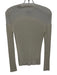 Jessie Liu Size S White Acrylic Blend Long Sleeve Ribbed Sheer Detail Top White / S