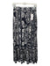 Love The Label Size S Black & White Cotton Blend Geometric Floral Maxi Skirt Black & White / S