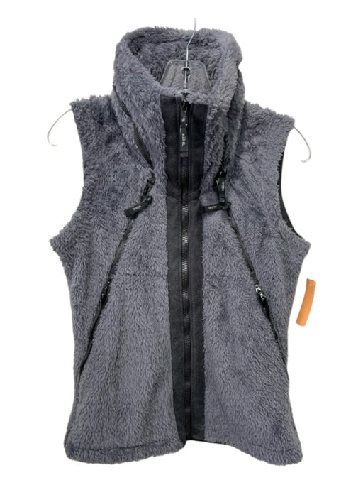 Kuhl Size S Gray Polyester Faux Fur Mock Neck Full Zip Vest Gray / S