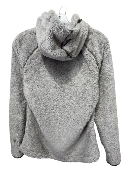 Kuhl Size S Gray & Brown Polyester Faux Fur Mock Neck Zip Pockets Jacket Gray & Brown / S