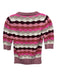 & Isla Size S Pink, Orange, Beige Cotton Short Sleeve Abstract Stripe Sweater Pink, Orange, Beige / S