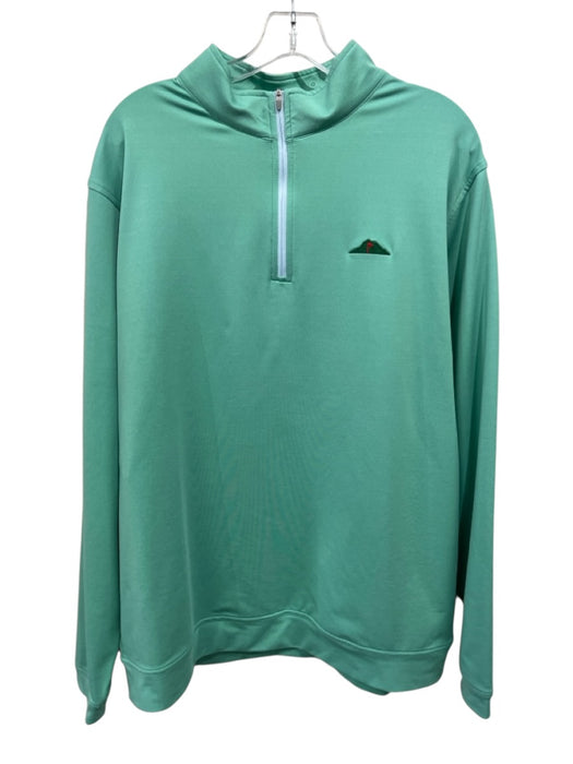 Peter Millar Size XL Green Polyester Solid Quarter Zip Men's Jacket Green / XL