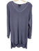 Eileen Fisher Size M Periwinkle Blue Wool V Neck Long Sleeve Dress Periwinkle Blue / M