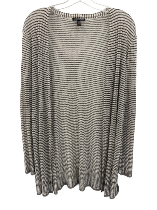 Eileen Fisher Size M White & Black Print Missing Fabric Tag Open Front Cardigan White & Black Print / M