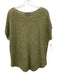 Eileen Fisher Size XS Forrest Green Linen Wide Neck Ribbed Cap Sleeve Sweater Forrest Green / XS