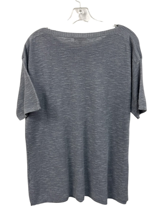 Eileen Fisher Size M Slate Blue Linen Short Sleeve Sweater Slate Blue / M