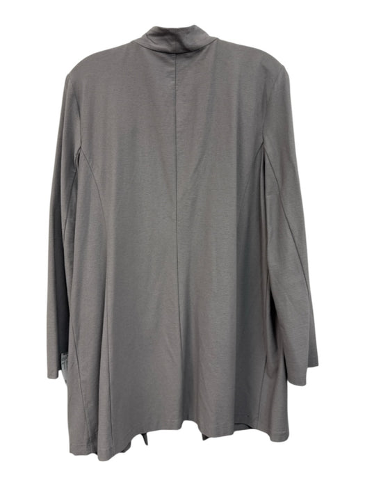 Eileen Fisher Size M Light Gray Viscose Open Front Long Sleeve Cardigan Light Gray / M