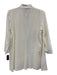 Eileen Fisher Size M White Viscose Open Front Long Sleeve Cardigan White / M