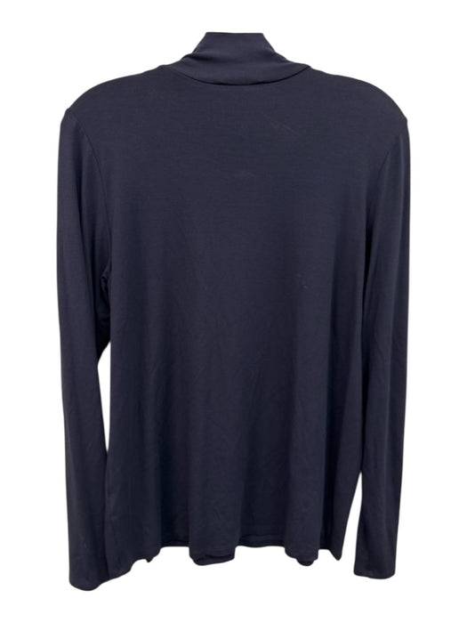Eileen Fisher Size M Navy Viscose Turtle Neck Long Sleeve Top Navy / M