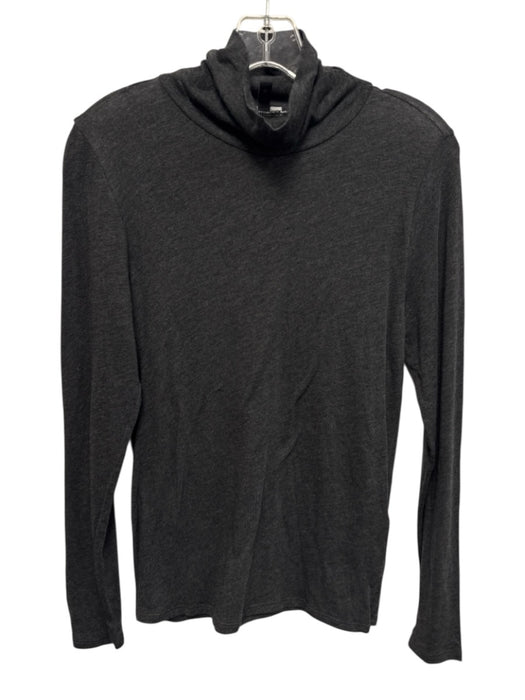 Eileen Fisher Size S Gray Cotton & Lyocell Turtleneck Long Sleeve Top Gray / S