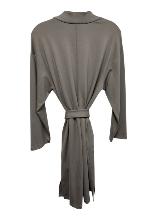 Eileen Fisher Size S Gray lyocell & nylon Long Sleeve Open Front Sash Robe Coat Gray / S