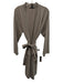 Eileen Fisher Size S Gray lyocell & nylon Long Sleeve Open Front Sash Robe Coat Gray / S
