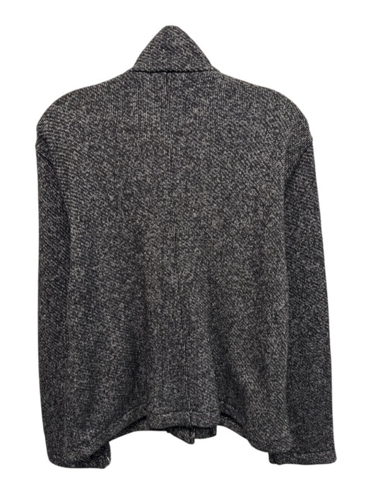 Eileen Fisher Size XS Gray & White Cotton stand collar Buttons Knit Jacket Gray & White / XS