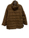 Eileen Fisher Size PM Brown Nylon Duck Down Puffer high neck Zip Up Jacket Brown / PM