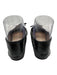 Schutz Shoe Size 23 Black Leather Croc Embossed Square Toe Bow Detail Flats Black / 23