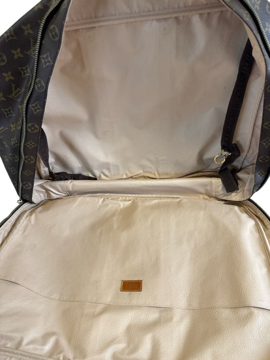 Louis Vuitton Brown Coated Canvas & Leather Bronze Hardware LV Monogram Bag Brown / L/XL