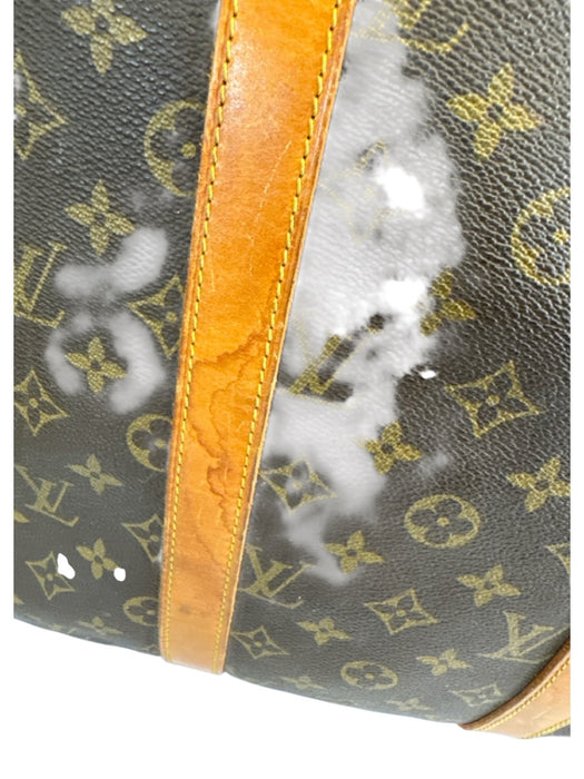 Louis Vuitton Brown Coated Canvas & Leather Bronze Hardware LV Monogram Bag Brown / L/XL